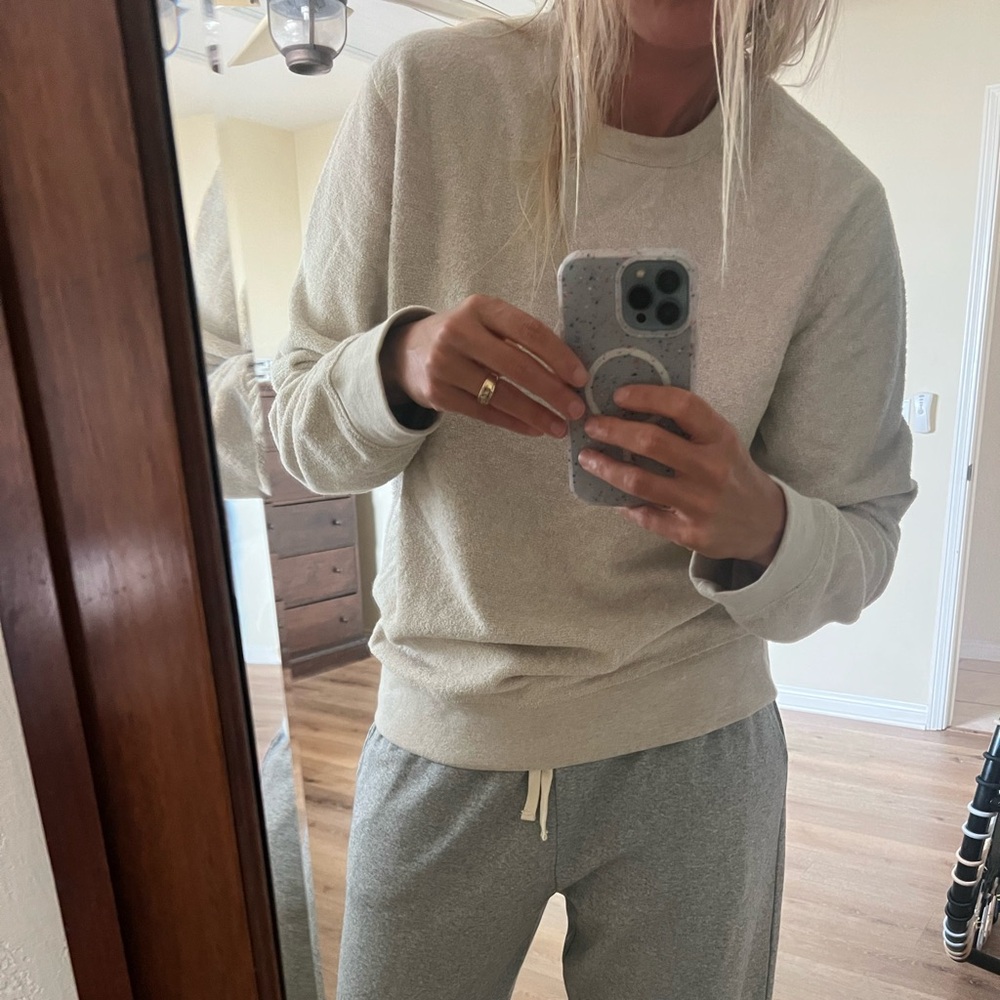 Outerknown terry off white organic Sweatshirt unisex